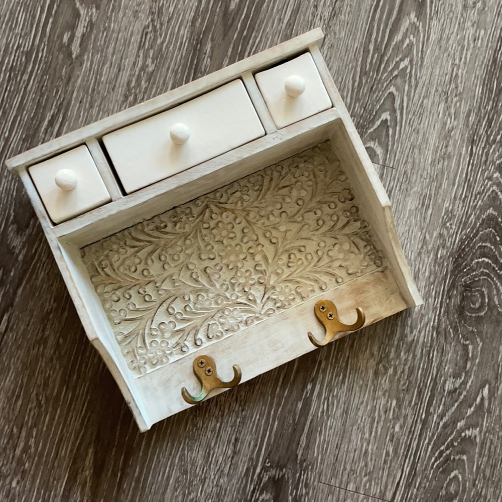 Urban Outfitters Painted Woodblock Wall Shelf